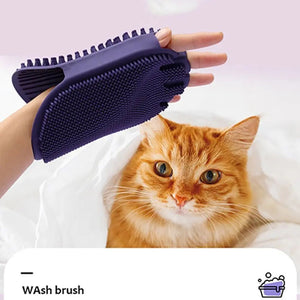 Experience the Ultimate Grooming with Our Dual-Sided Soft Bristle Pet Shampoo And Grooming Brush