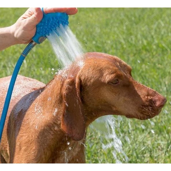 Silicone Pet Bath Gloves With Handheld Massage Nozzle