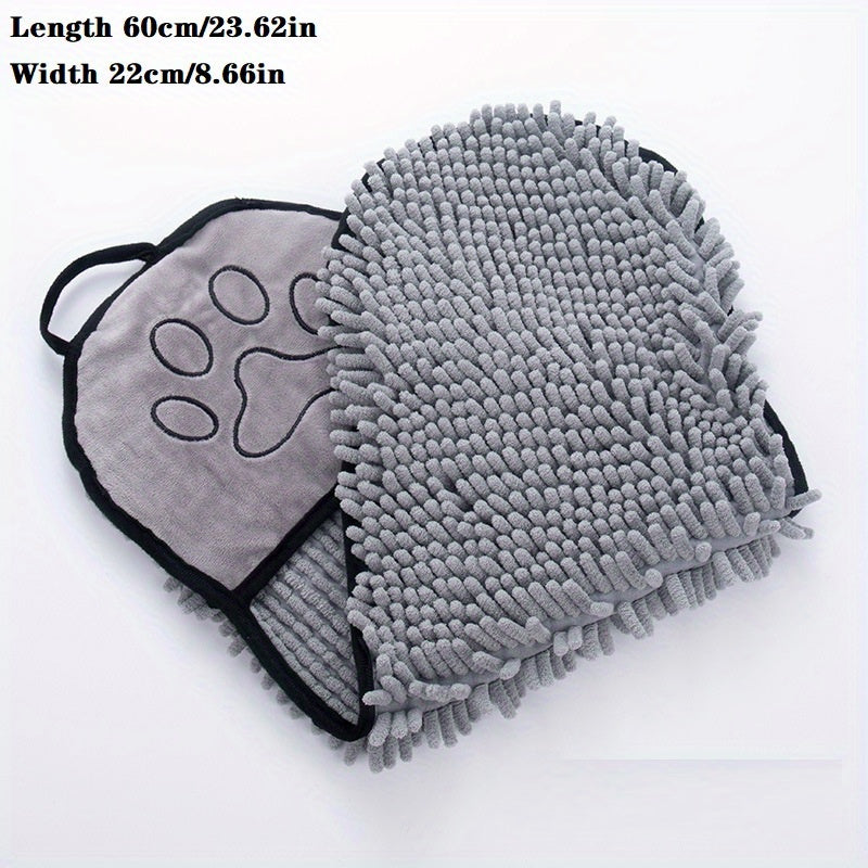 Super Absorbent Microfiber Pet Bath Towel With Hand Pockets