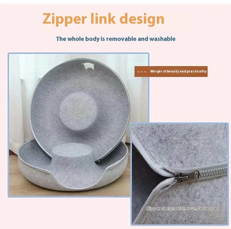 Comfortable Round Pet Bed Tunnel