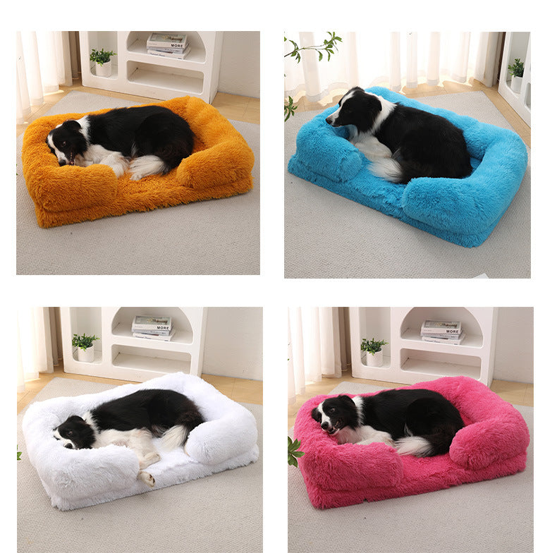 Plush Round Pet Bed House