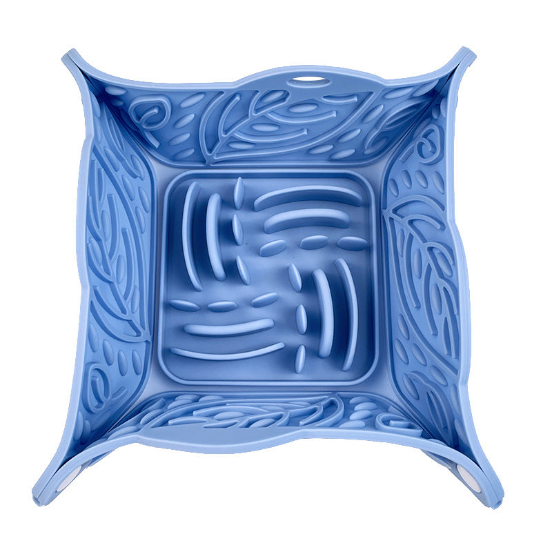 Foldable Silicone Pet Feeding Mat And Multi-Use Bowl