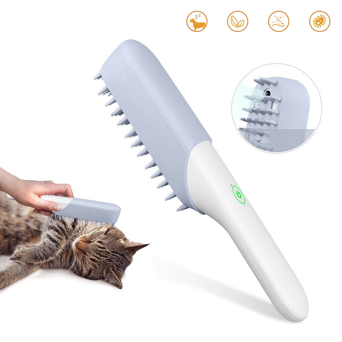 Silicone Pet Massage Brush For Grooming And Hair Removal