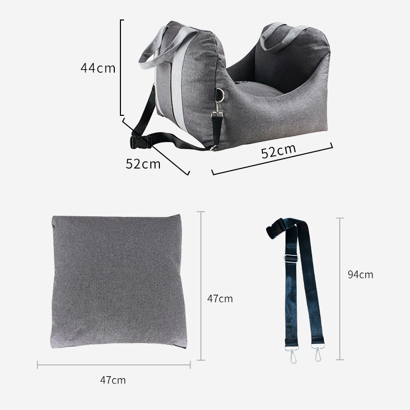 Detachable Washable Four-Season Pet Car Seat Carrier