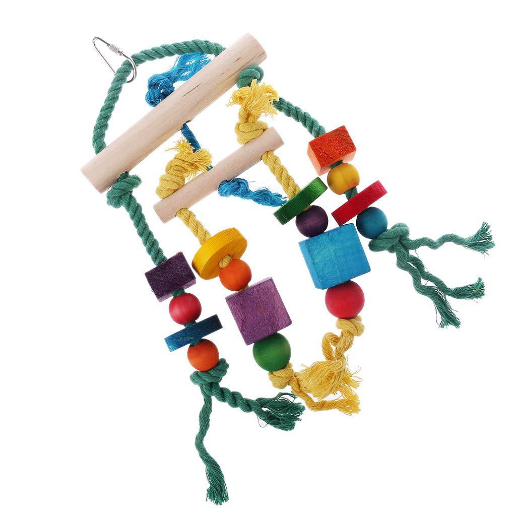 3 Piece Pet Cage Toy Set Hammock Swing Ladder