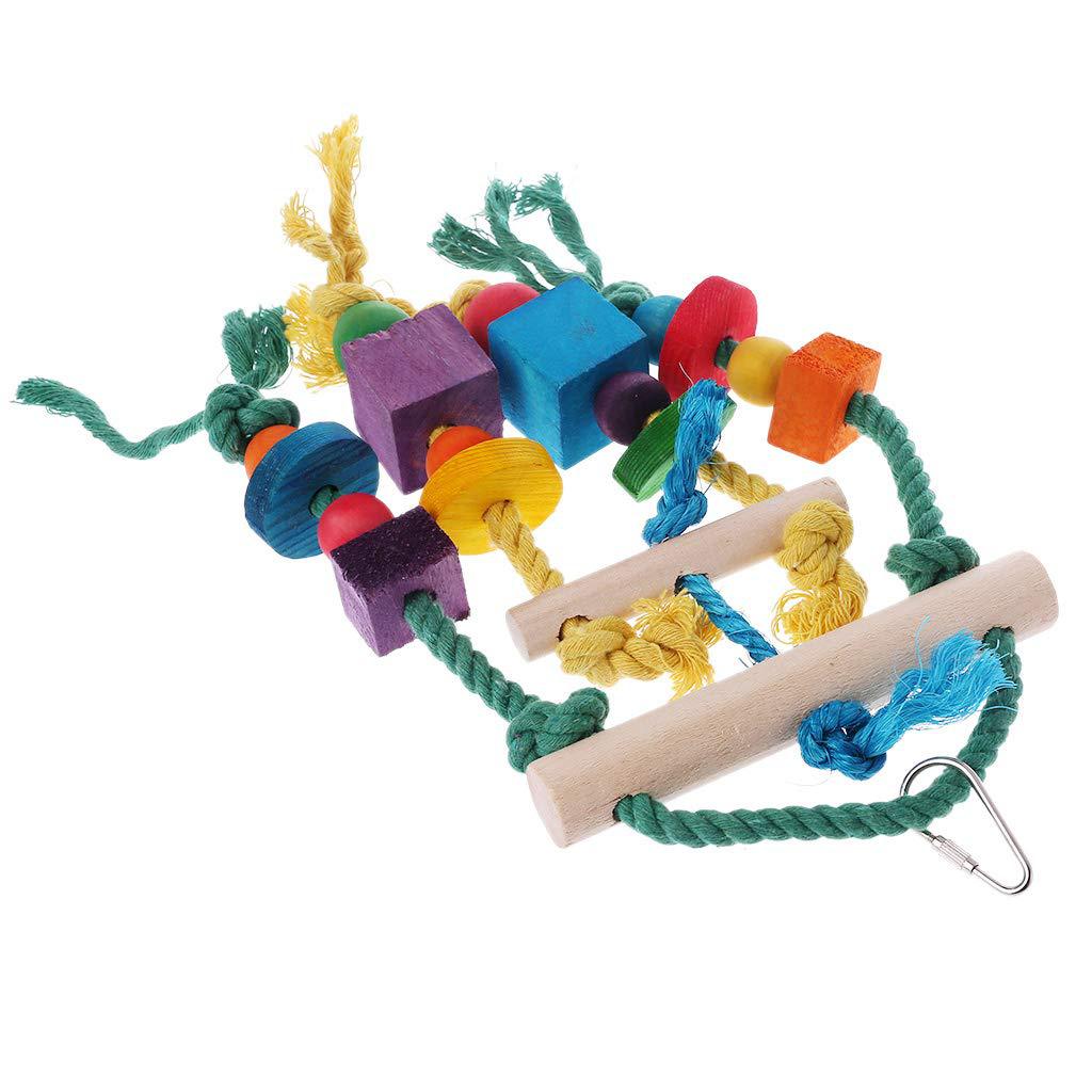 3 Piece Pet Cage Toy Set Hammock Swing Ladder
