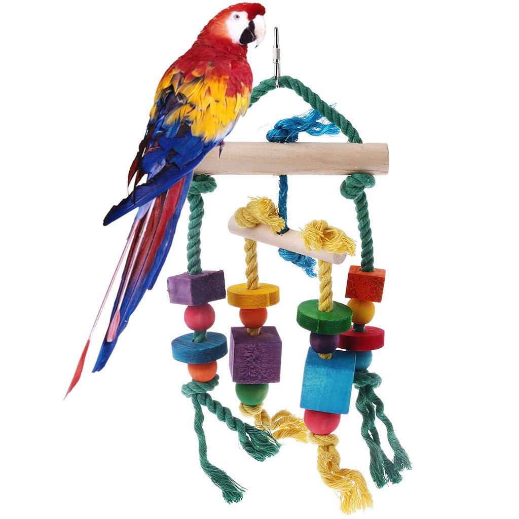 3 Piece Pet Cage Toy Set Hammock Swing Ladder
