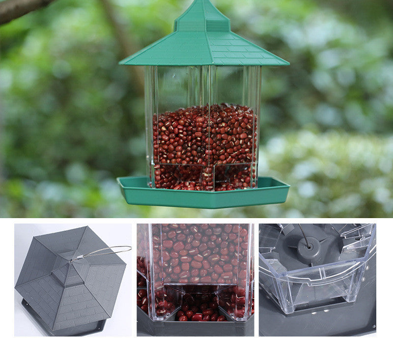 Plastic Bird Feeder Hanging Rope Lanyard Bird Food Dispenser