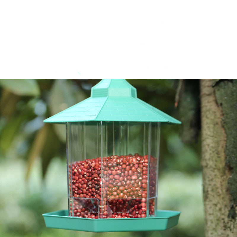 Plastic Bird Feeder Hanging Rope Lanyard Bird Food Dispenser