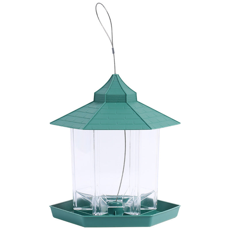 Plastic Bird Feeder Hanging Rope Lanyard Bird Food Dispenser