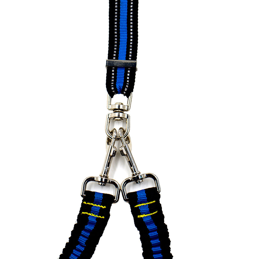 Adjustable Double Head Nylon One To Two Pet Leash