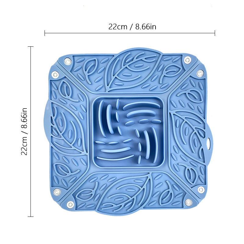 Foldable Silicone Pet Feeding Mat And Multi-Use Bowl