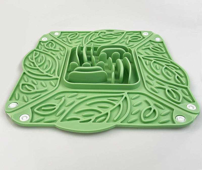 Foldable Silicone Pet Feeding Mat And Multi-Use Bowl