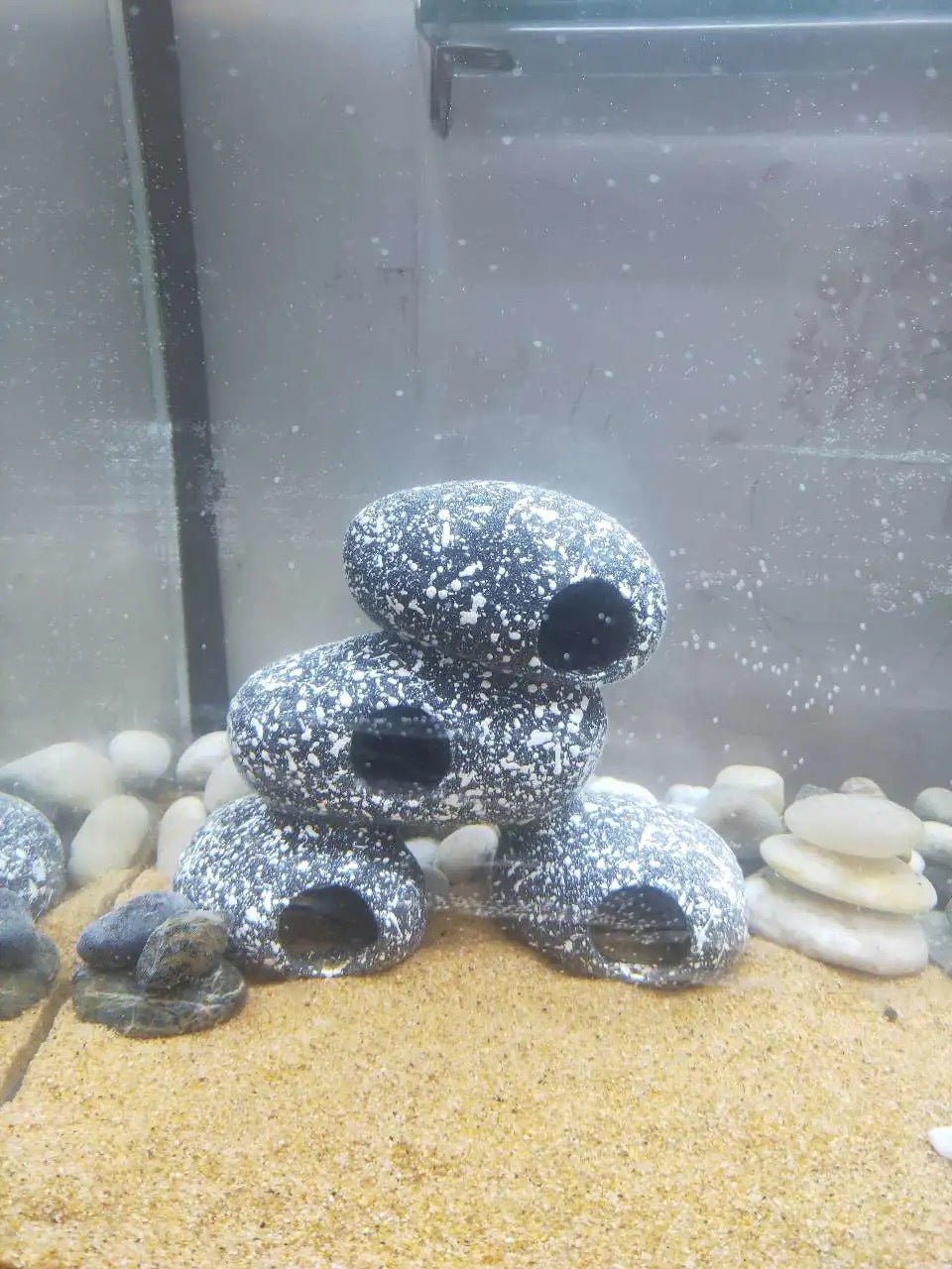 Decorative Stone Landscape Shelter For Pet Tank Breeding