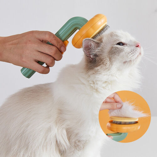 Self-Cleaning Pet Slicker Brush For Loose Hair Removal