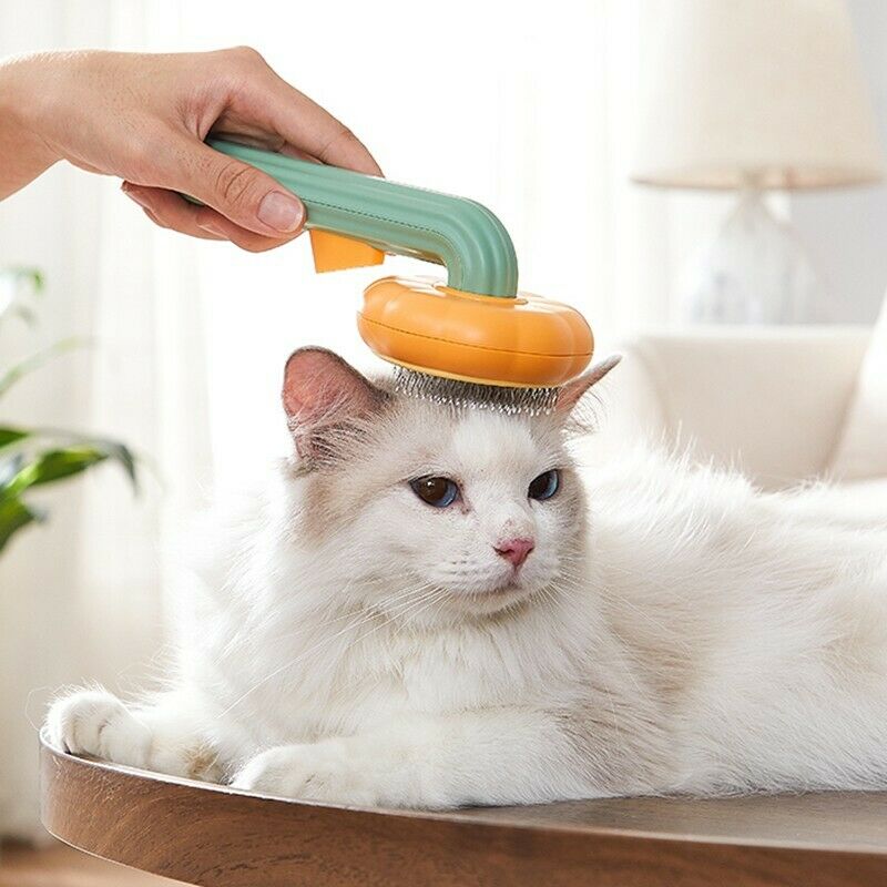 Self-Cleaning Pet Slicker Brush For Loose Hair Removal
