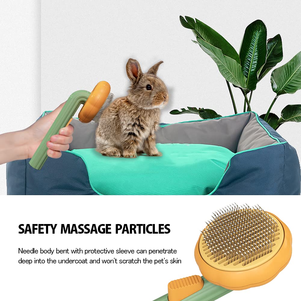 Self-Cleaning Pet Slicker Brush For Loose Hair Removal