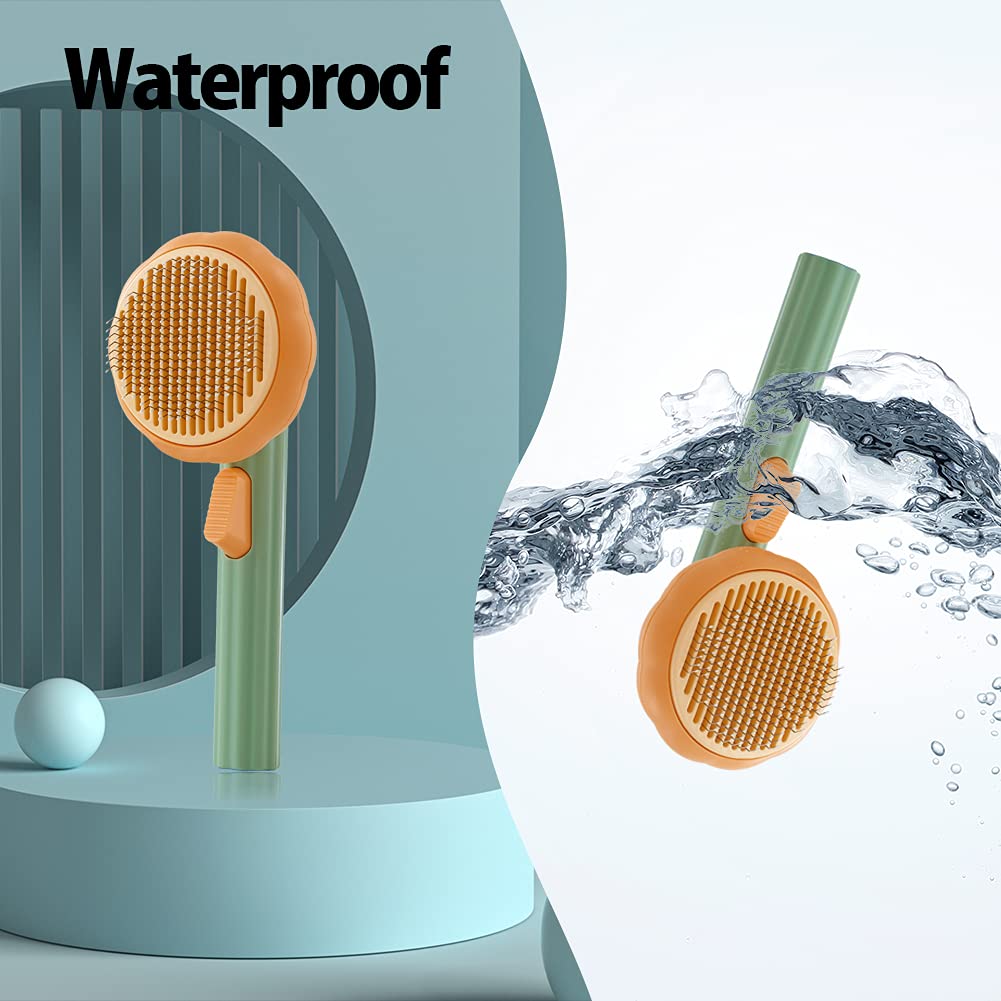 Self-Cleaning Pet Slicker Brush For Loose Hair Removal
