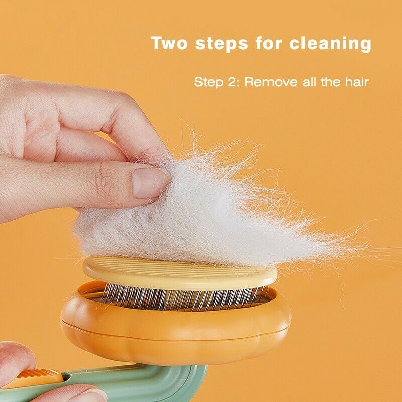 Self-Cleaning Pet Slicker Brush For Loose Hair Removal