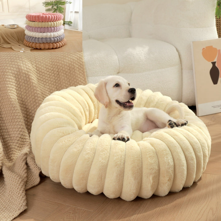 High-Weight Plush Round Pet Nest Warm Bed