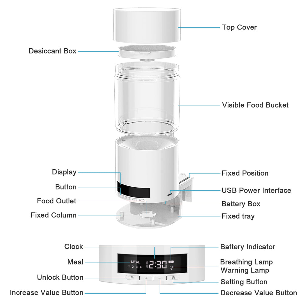 Automatic Pet Tank Feeder Dispenser System