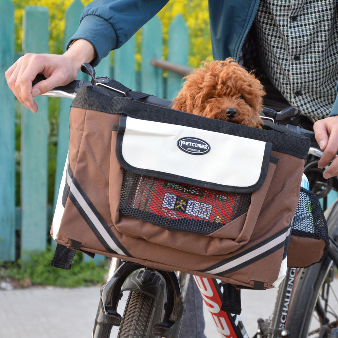 Removable Pet Bicycle Carrier Bag Front Handlebar Basket