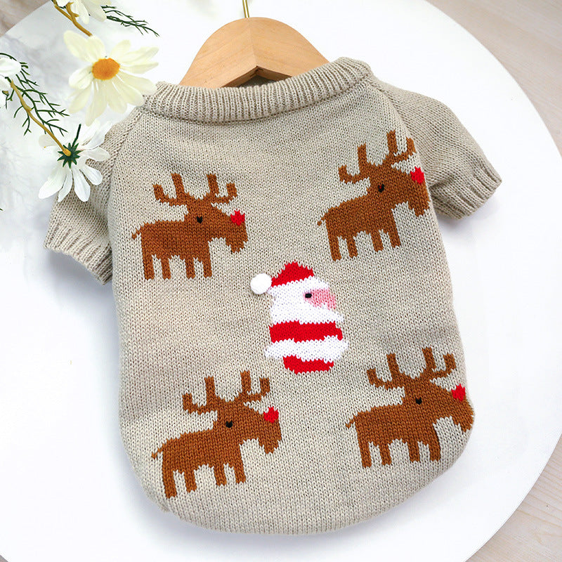 Pet Christmas Sweater Warm Festive Comfortable Winter Outfit