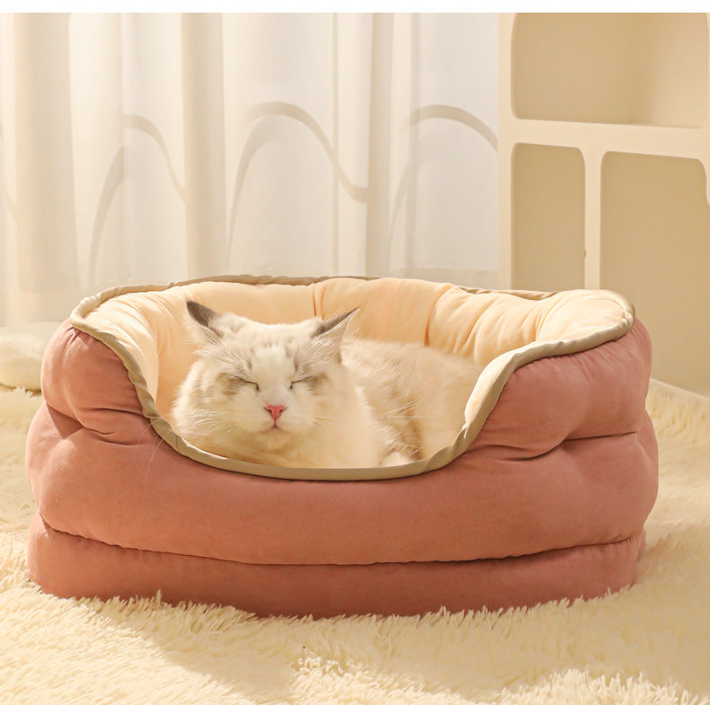 Thickened Plush Pet Sofa Bed Warm Washable Mattress
