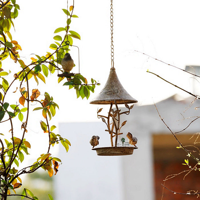 Hanging Balcony Garden Bird Feeder Dispenser