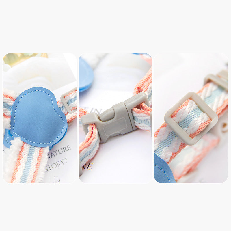Summer Breathable Adjustable Pet Chest Vest Leash