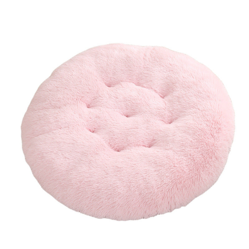 Round Plush Warm Pet Bed Mat
