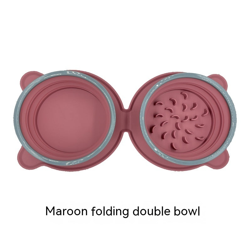 Portable Foldable Pet Travel Food Bowl Non-Slip