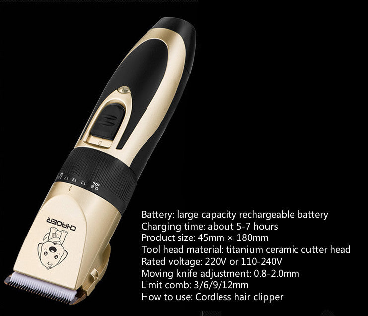 Professional Electric Pet Hair Trimmer And Grooming Clippers