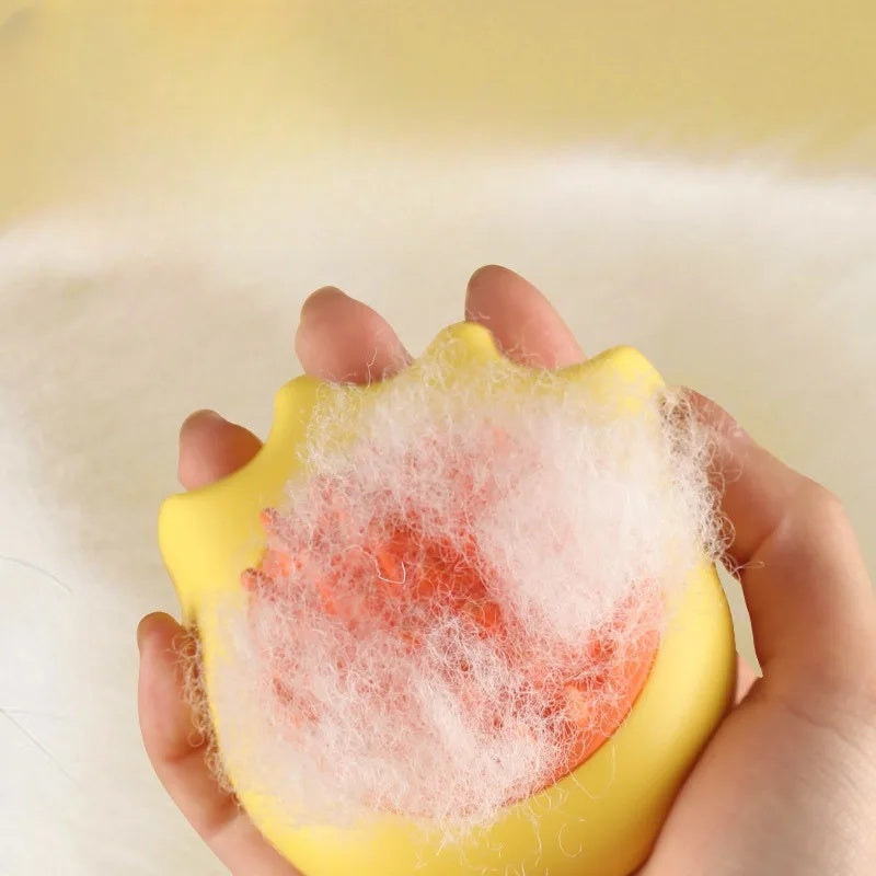 Pet Bath Massage Brush With Shampoo Dispenser