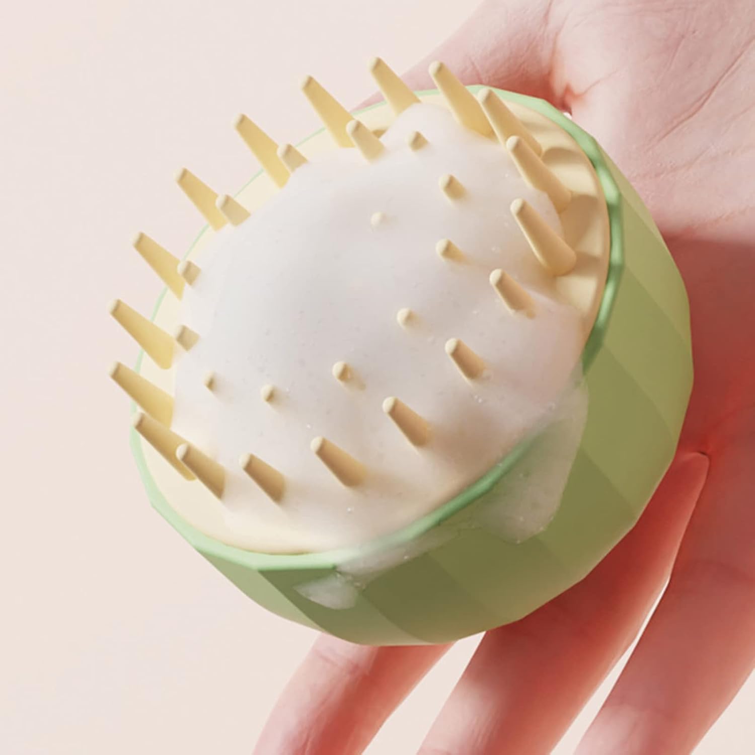 Pet Bath Massage Grooming Brush With Shampoo Dispenser