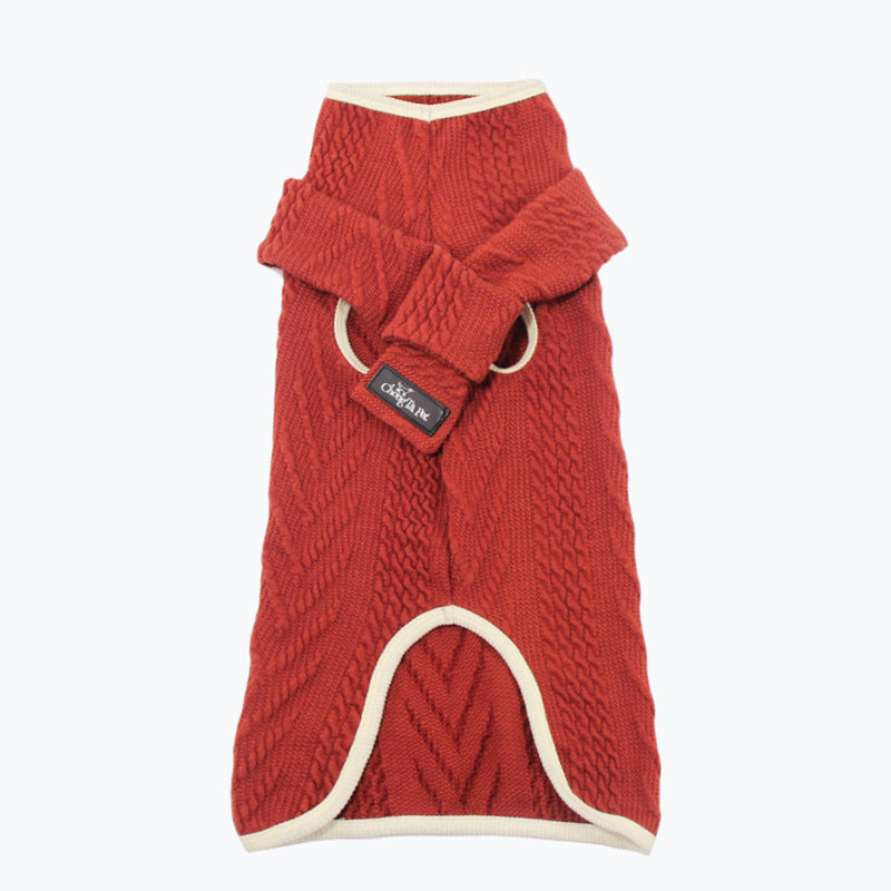 Vintage Twist Pet Sweater Stylish Comfortable Knit Wear