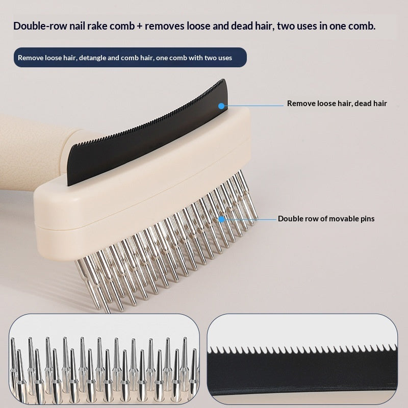 Pet Hair Removal And Detangling Grooming Brush