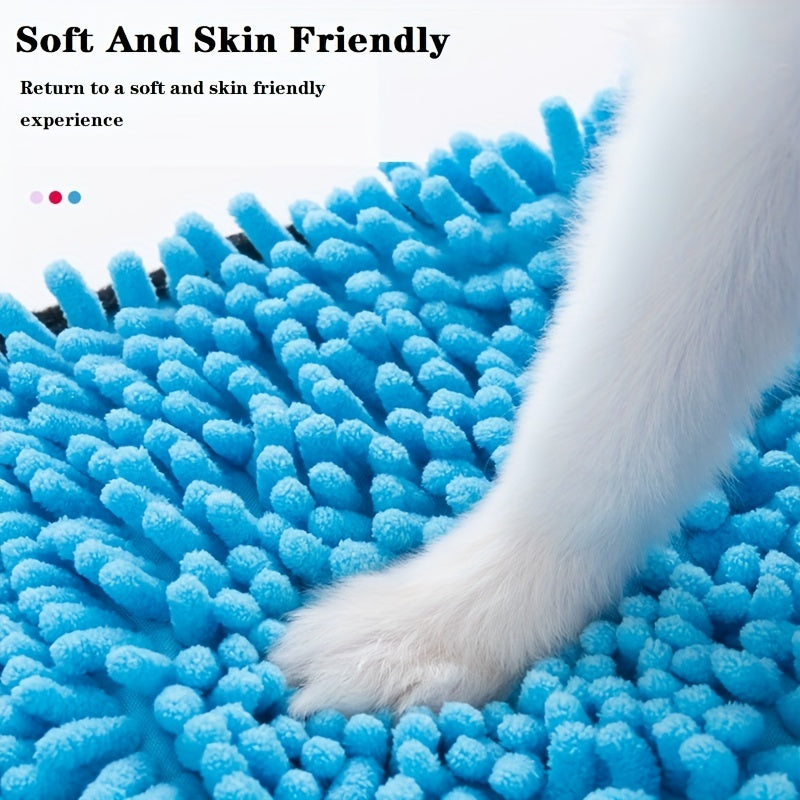 Super Absorbent Microfiber Pet Bath Towel With Hand Pockets