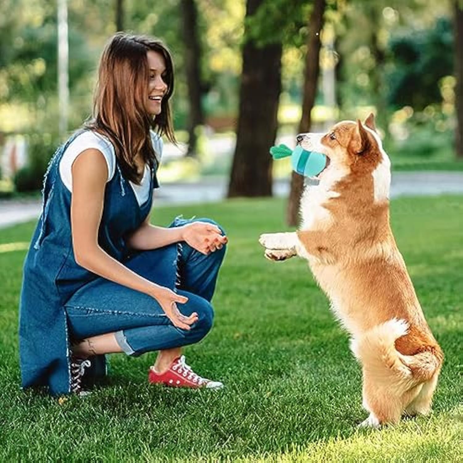 Interactive Treat Dispensing Pet Puzzle Toy Durable Chew Ball