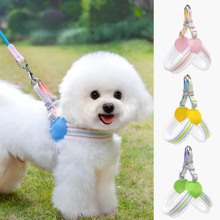 Summer Breathable Adjustable Pet Chest Vest Leash