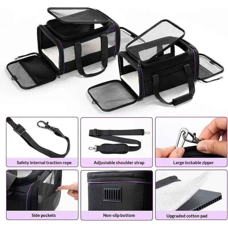 Portable Expandable Pet Travel Carrier Soft Bag