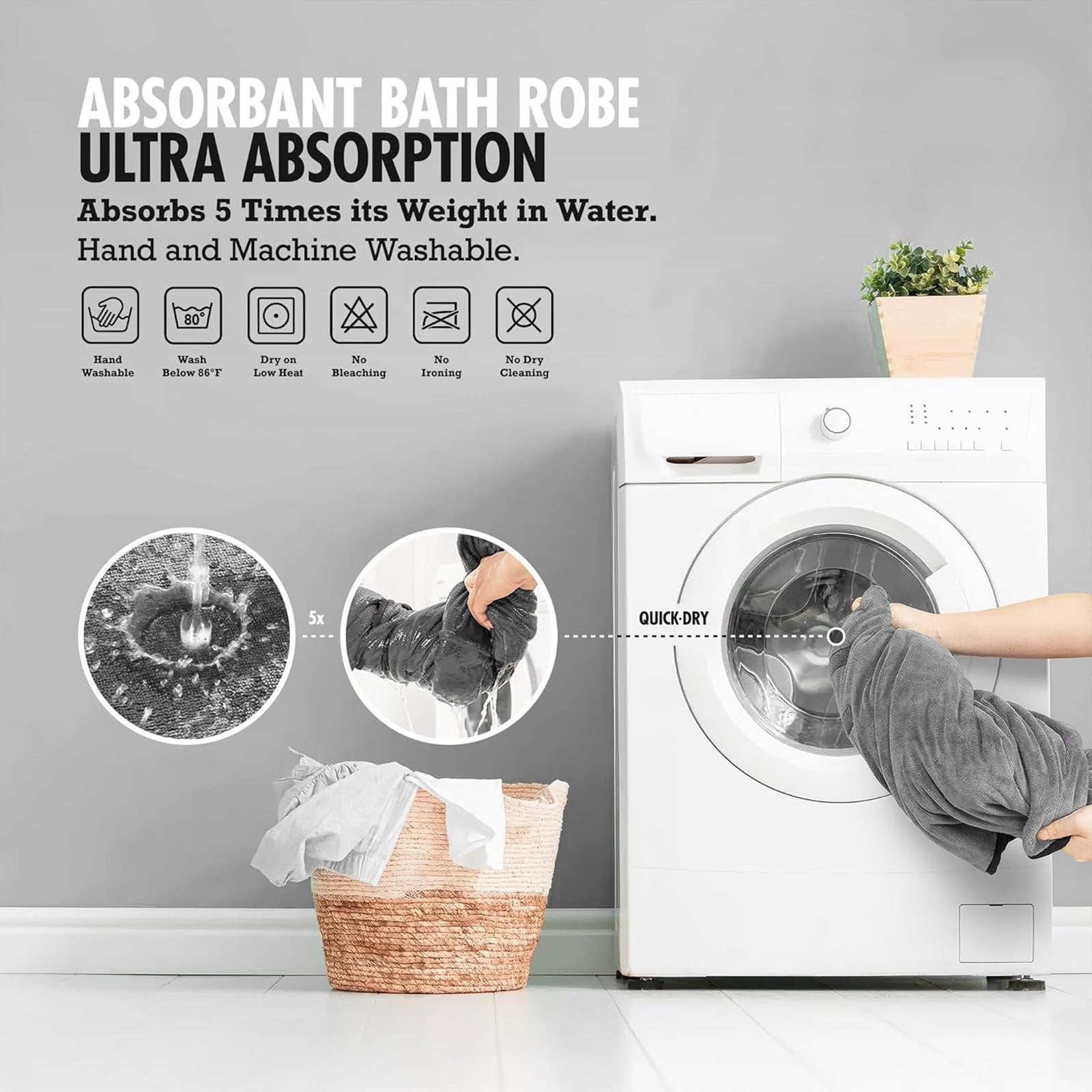 Super Absorbent Pet Bathrobe Towel Coat Outfit