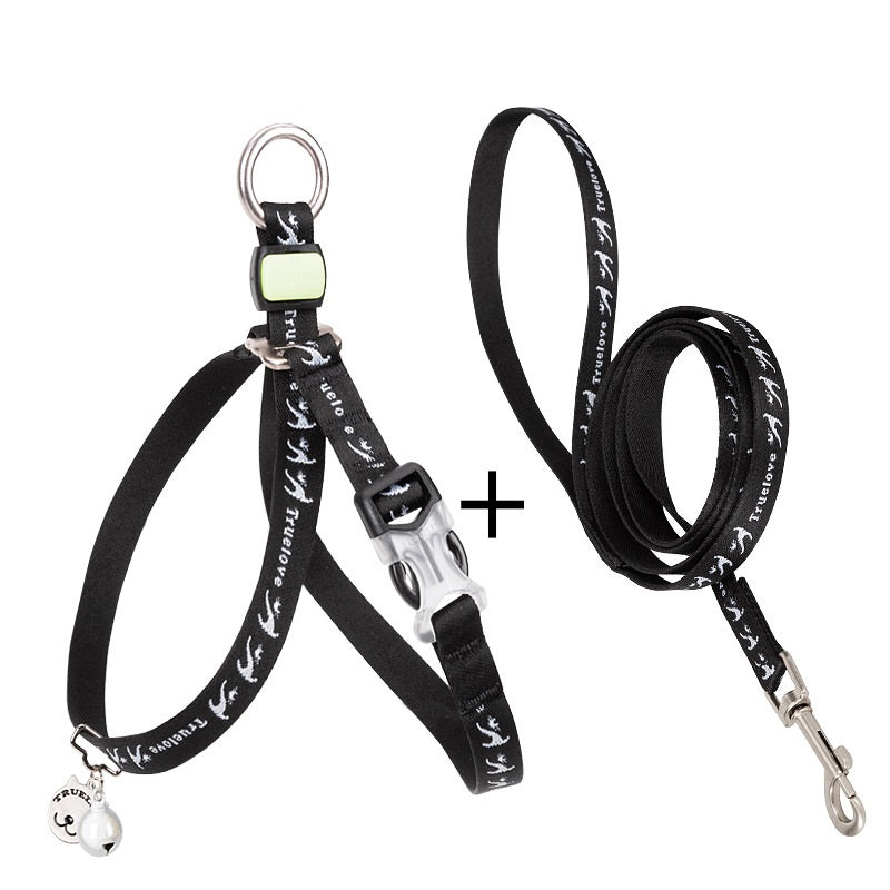 Pet Bell Chest Strap Harness With Leash