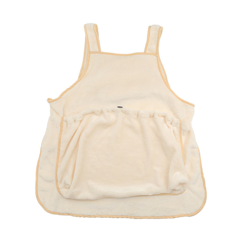 Outdoor Pet Carrier Apron Plush Chest Bag For Travel