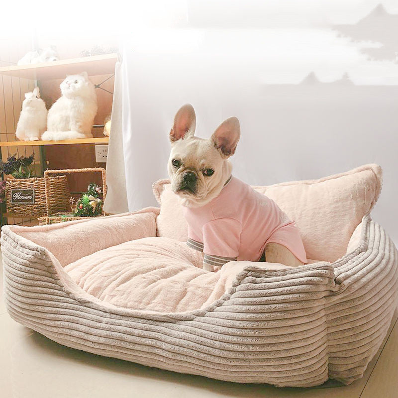 Removable Washable Plush Warm Pet Bed