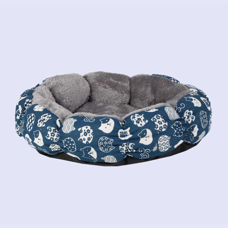 Calming Donut Round Plush Pet Bed