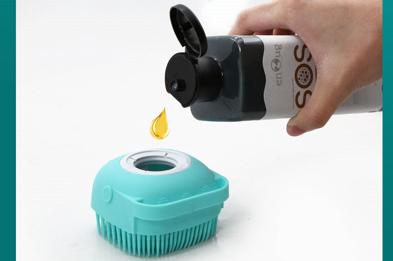 Soft Silicone Pet Bath Massage Brush For Grooming