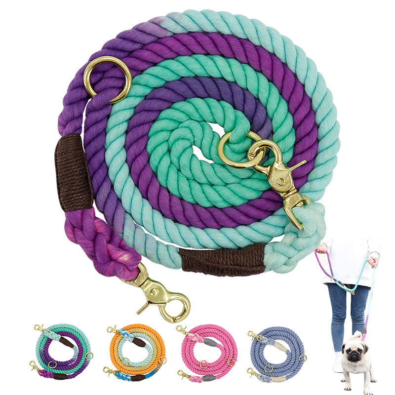 Multi-Color Cotton Pet Long Durable Leash