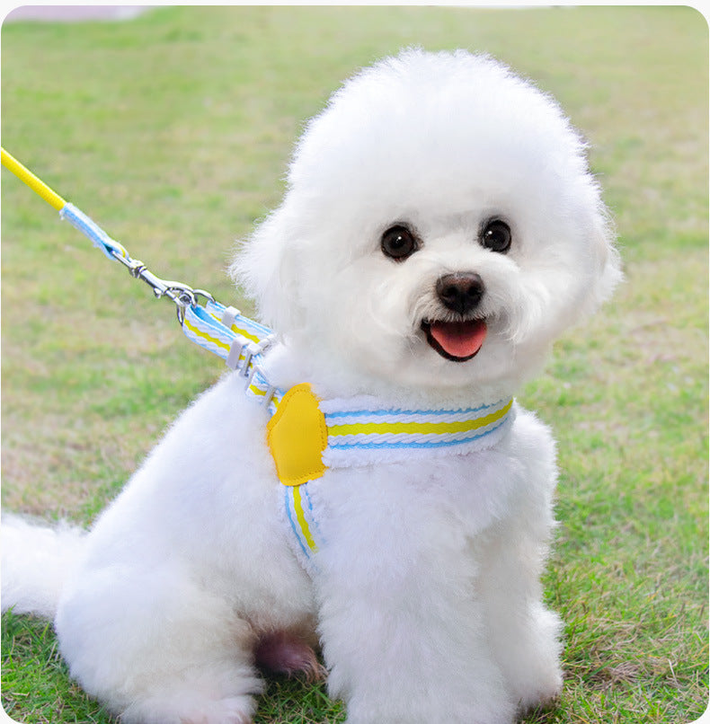 Summer Breathable Adjustable Pet Chest Vest Leash