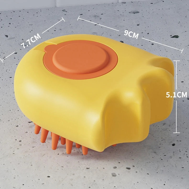 Pet Bath Massage Brush With Shampoo Dispenser